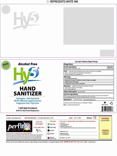 Image Of 4l Jug Label (Hy5 Hand Sanitizer 4l Label Final 12 21 09)